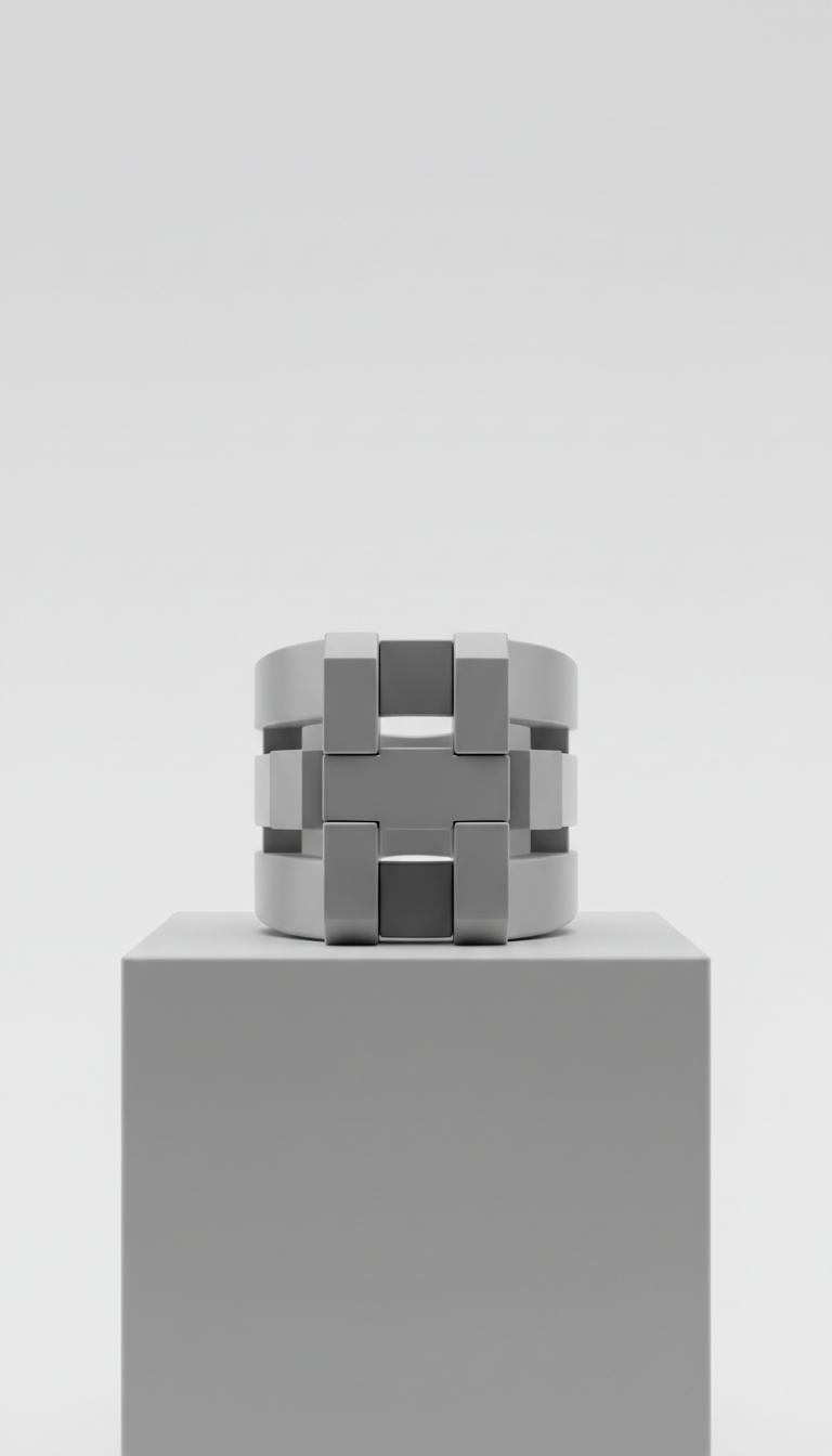 Chunky Architectural Silver Ring